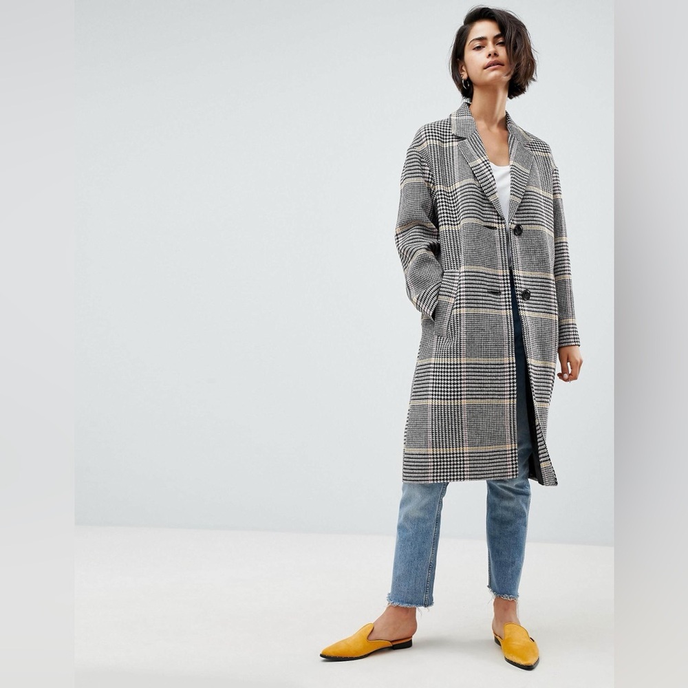 ASOS checkered peacoat - Picture 2 of 6